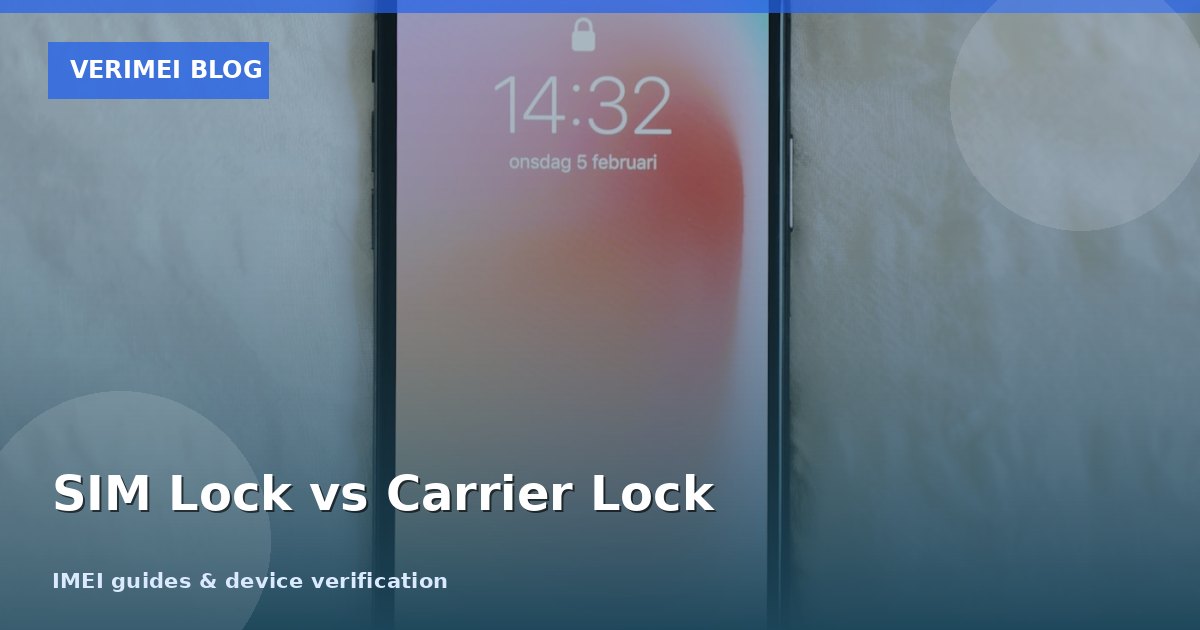 SIM Lock vs Carrier Lock: Everything You Need to Know